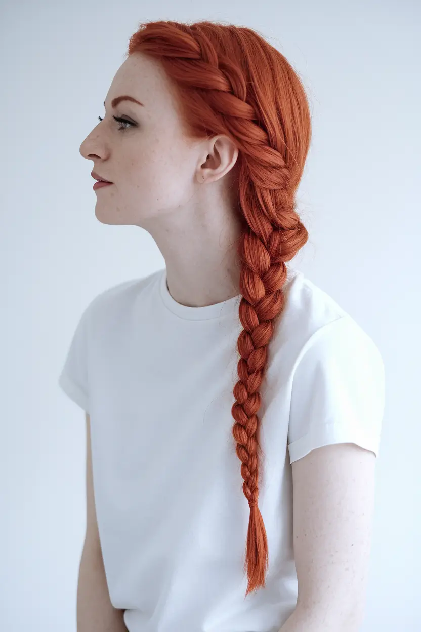 fall braids hairstyles The Side Braid with Firestarter Energy