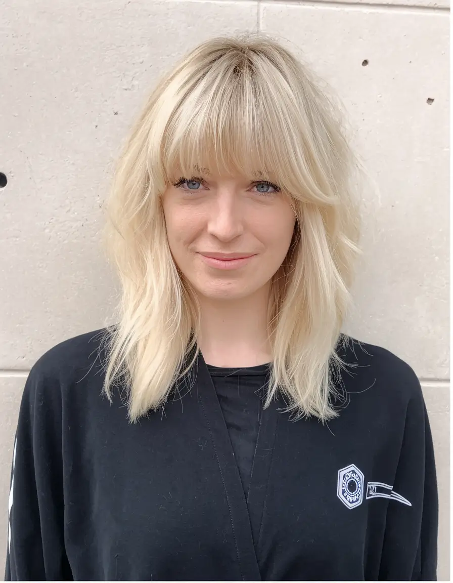 Fall 2025 Hairstyles for Women Shaggy Layers with Airy Curtain Bangs