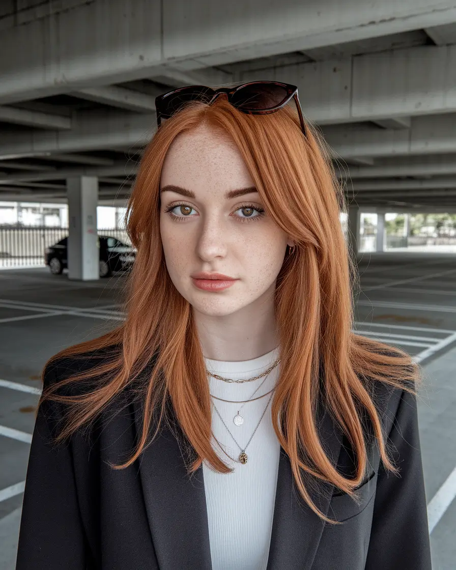 fall hairstyles soft auburn layers with preppy vibes