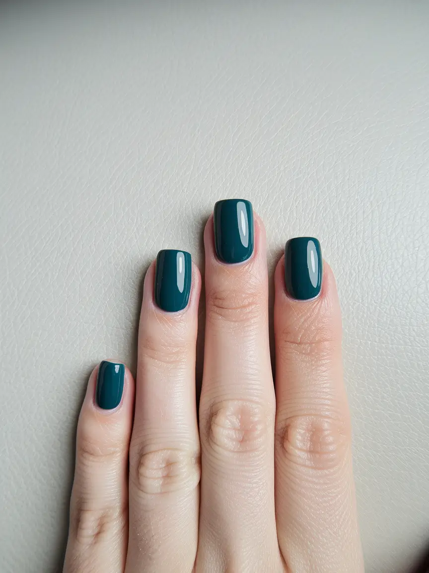 Fall Nail Color Ideas Women Over 40 Refined Forest Green for the Power Minimalist