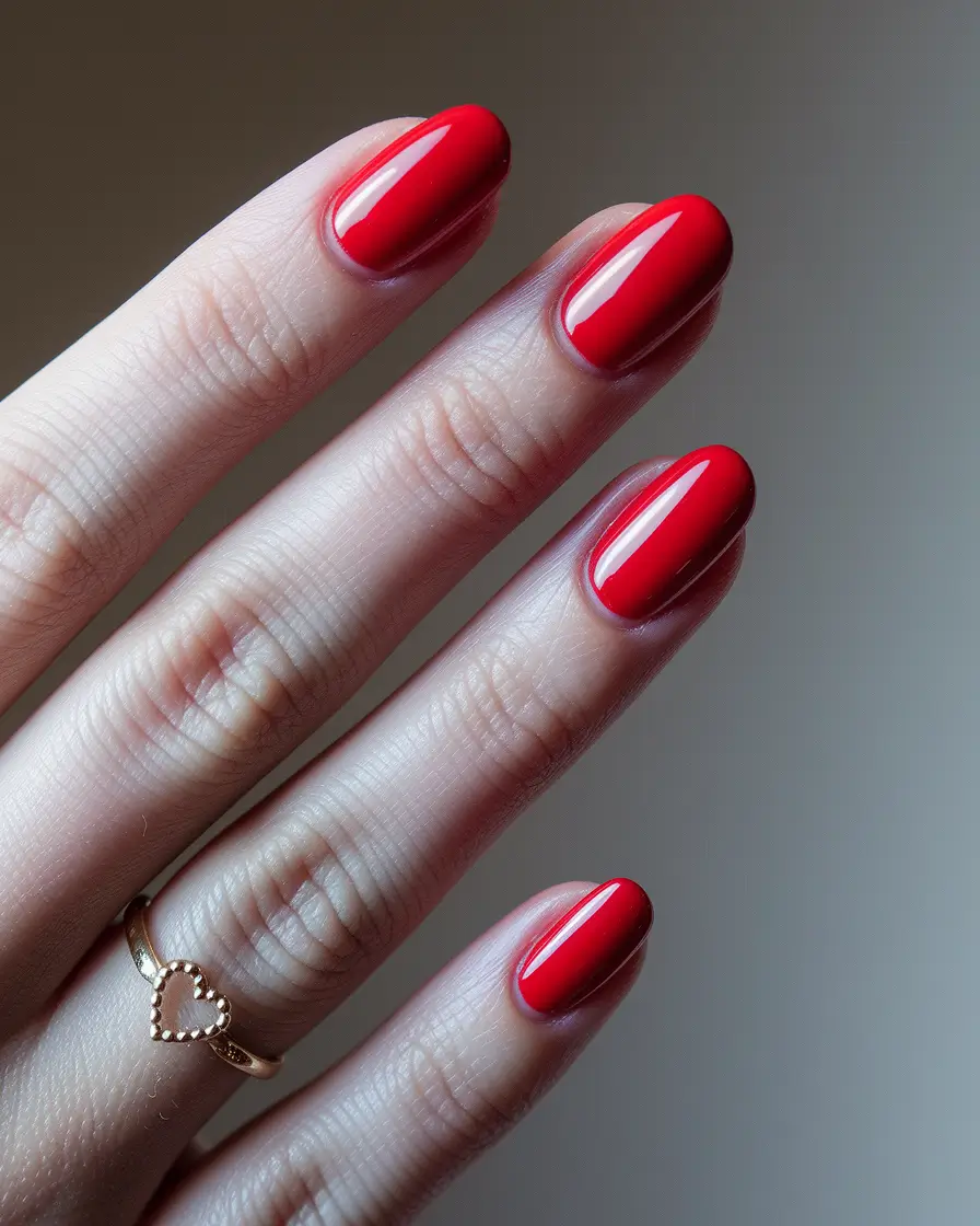 Fall Nail Color Ideas Women Over 40 Cherry Tomato Red With a Modern Edge