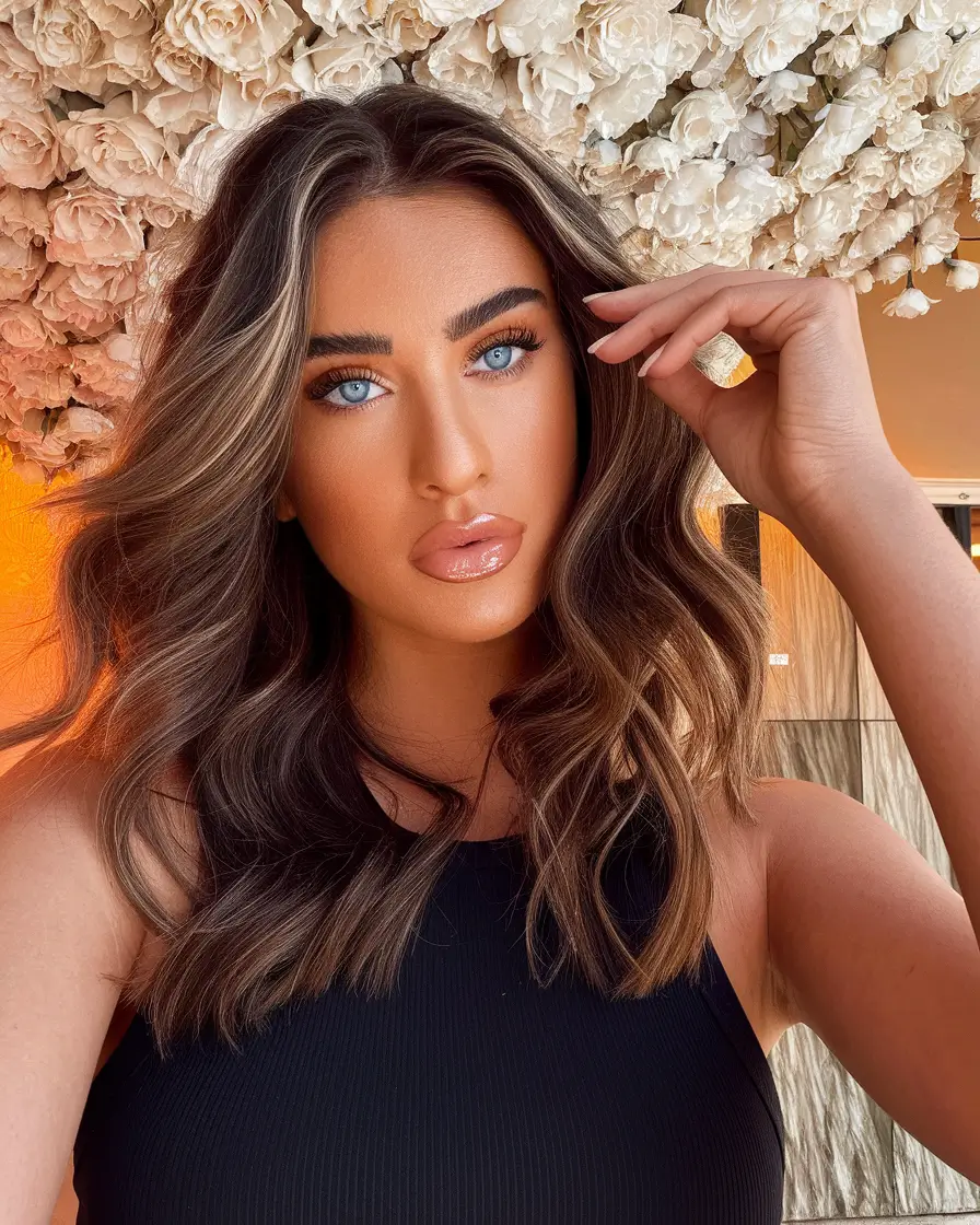 september hair color ideas brunette highlights Face-Framing Espresso with Iced Mocha Contrast
