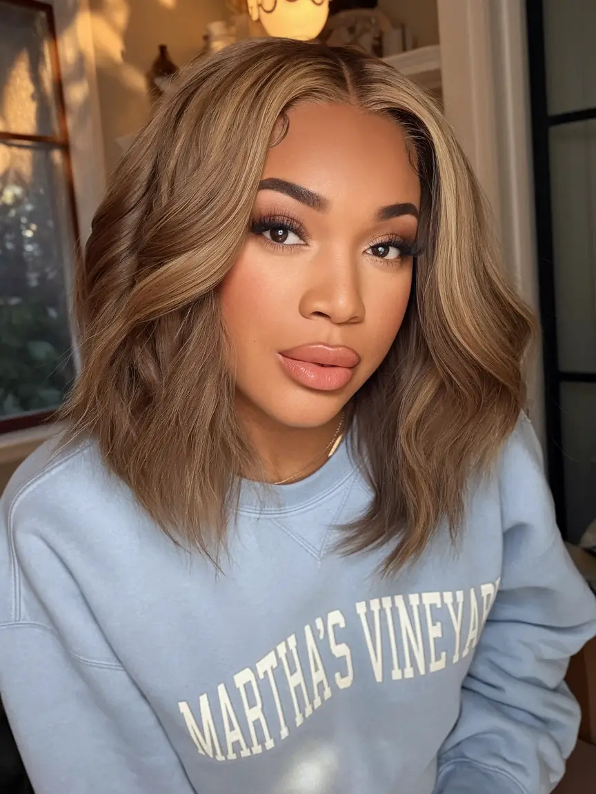 blonde hair color ideas for fall winter black women Cool Beige Blonde with Tousled Layers