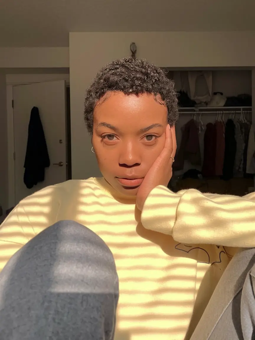 hairstyle black women natural hair Tapered Natural Curls
