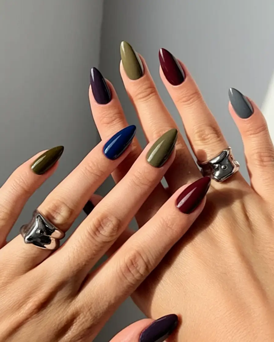 september-nails-designs-coffin-Multi-Shade-Matte-for-a-Statement-Mood