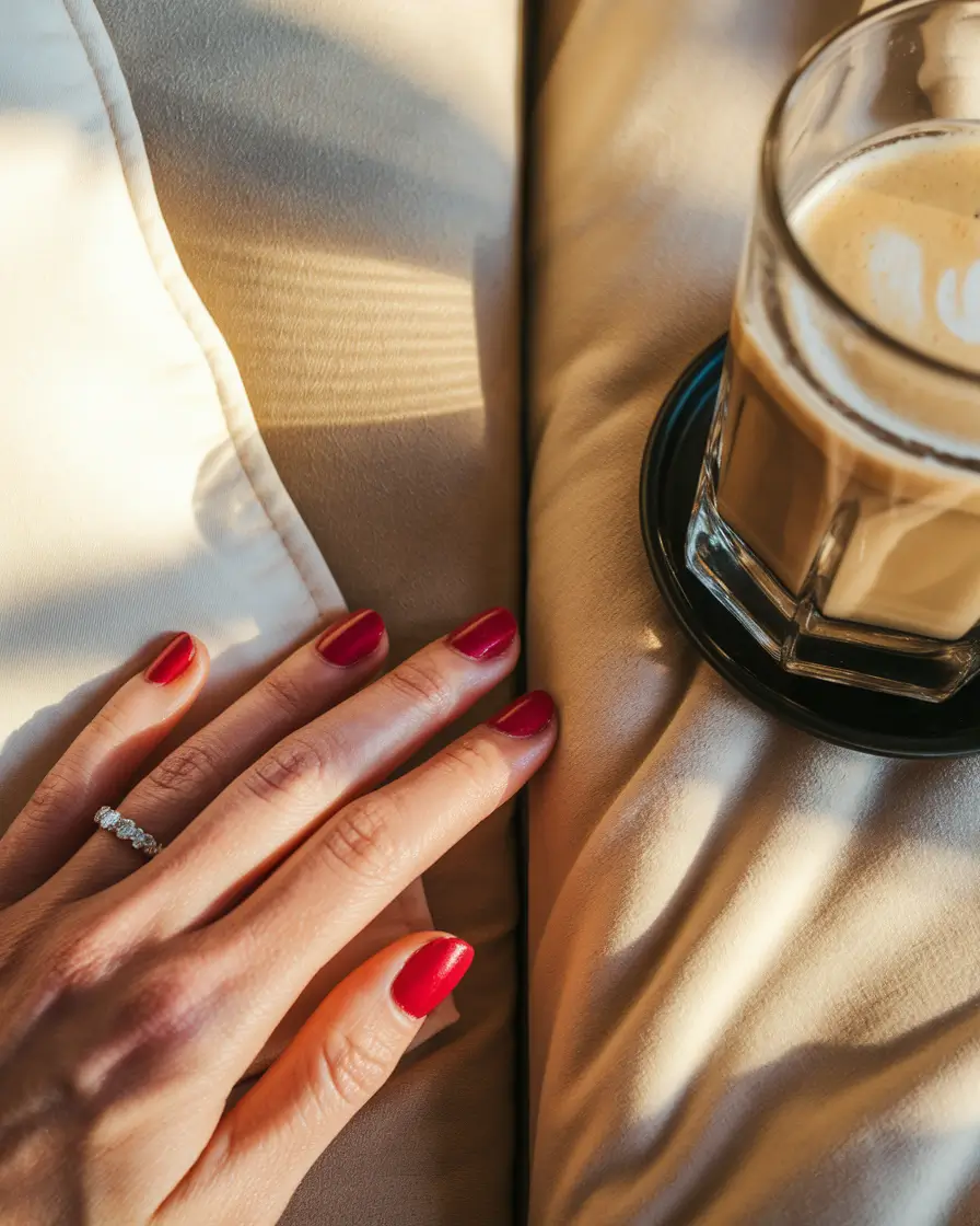 september-nails-designs-red-Coffee-Red-Elegance-for-Cozy-Afternoons