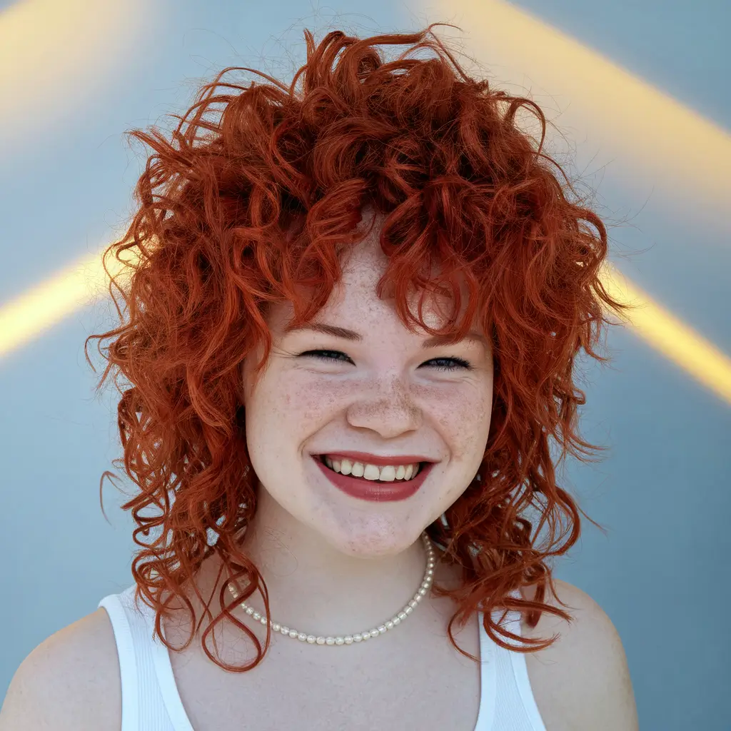 fall shag haircuts Fiery Curly Shag for a Wild Redhead Moment