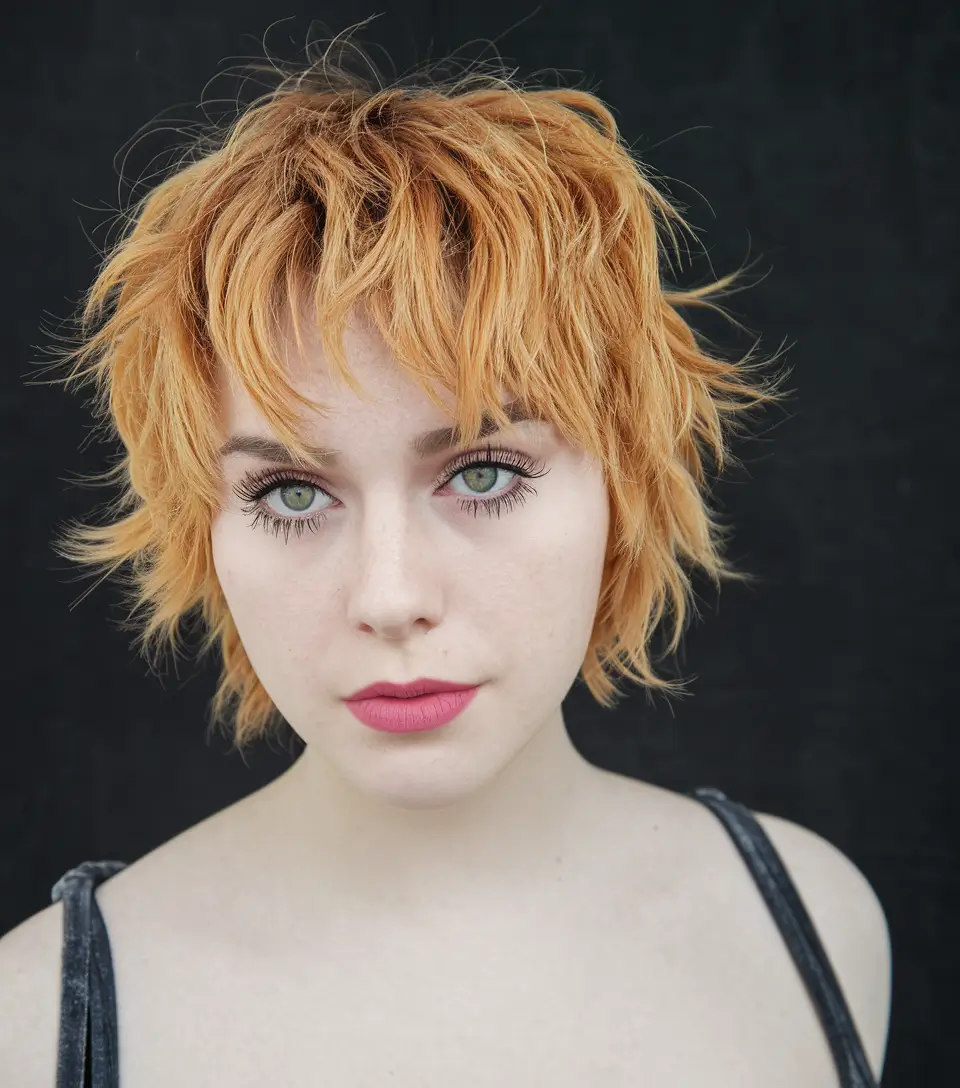 fall shag haircuts Layered Sunrise Pixie with Tousled Edges