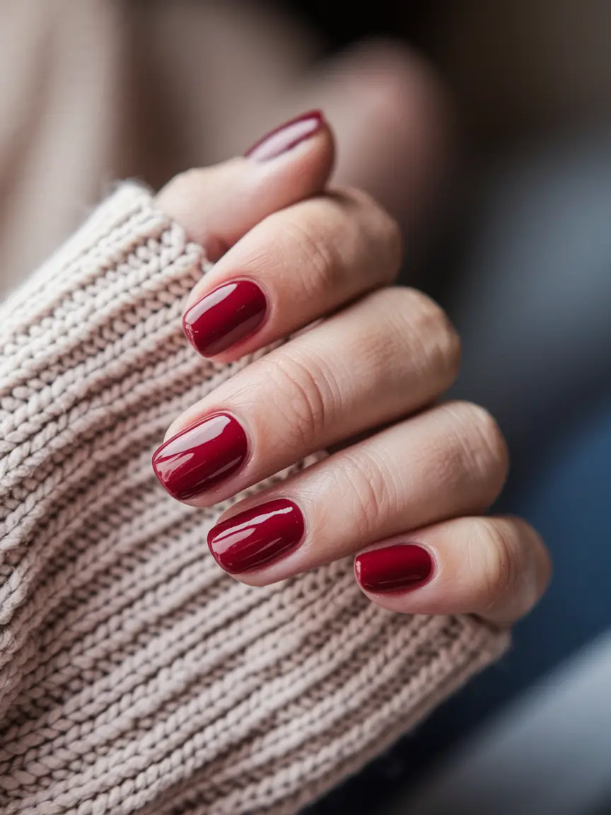 september-nails-color-fall-gel-short-Cherry-Cordial-Perfection