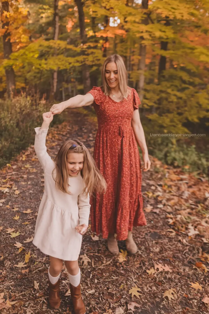 fall family photos outfits ideas Warm Rust & Creamy Knit Duo