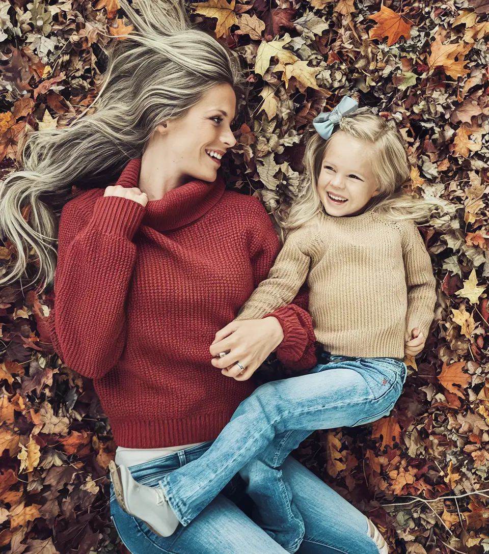 fall family photos outfits ideas Chunky Sweaters & Denim Simplicity