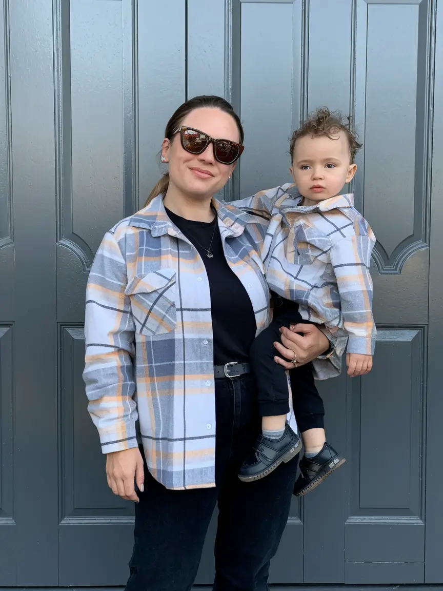 fall family photos outfits ideas Casual Plaid Matching for Everyday Fall