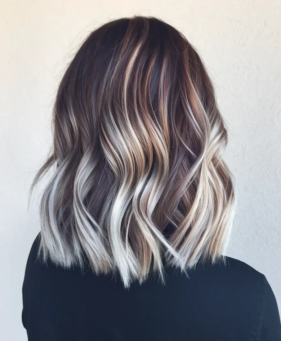 fall hair color ideas for brunettes balayage+Toffee Blonde Balayage on Dark Chocolate Base