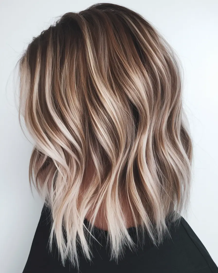 blonde hair color ideas for fall winter balayage brown+Frosted Almond Balayage with Light Ends