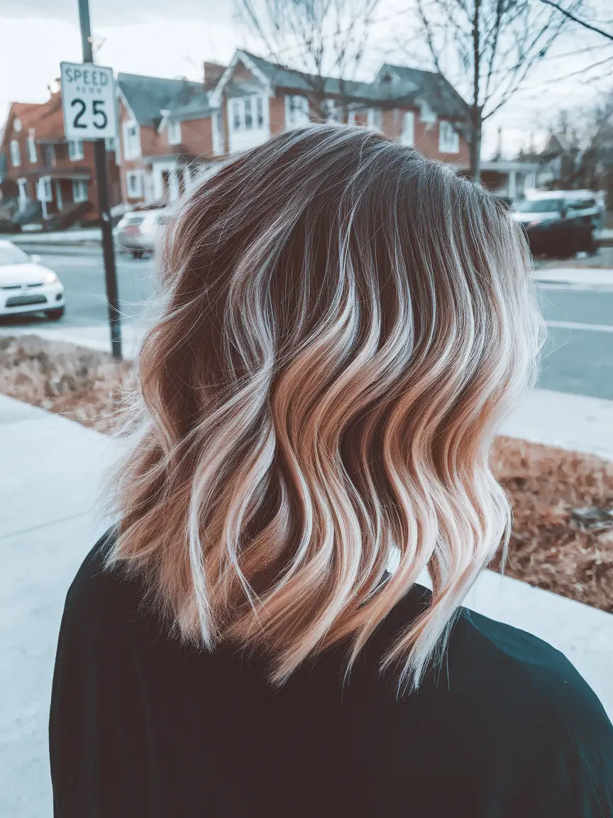 fall hair color ideas for blondes balayage+Maple-Infused Blonde with Face-Framing Contrast