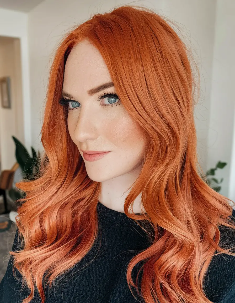 fall hair color ideas+Soft Ginger for Crisp Days