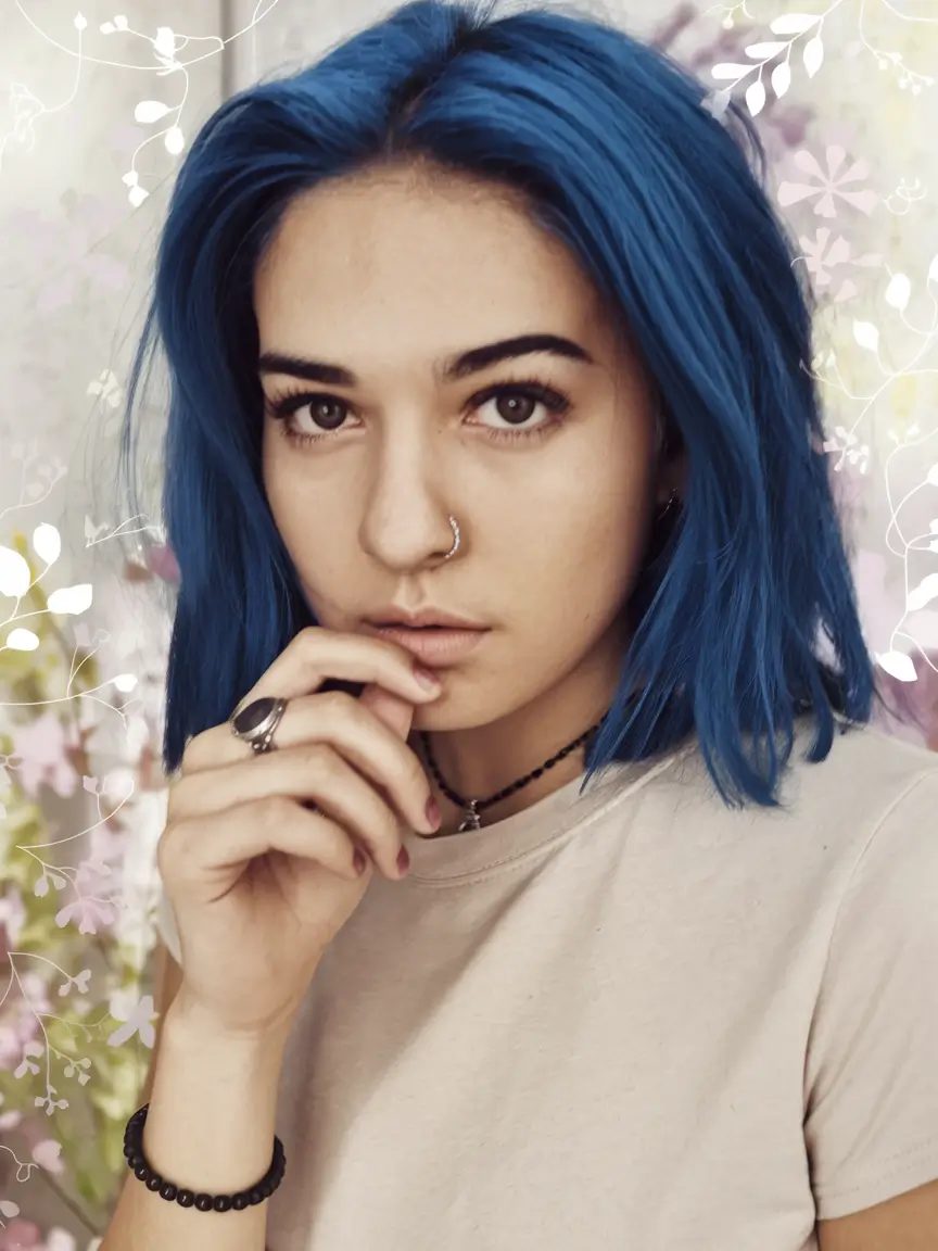 fall hair color ideas+Electric Indigo for the Fearless