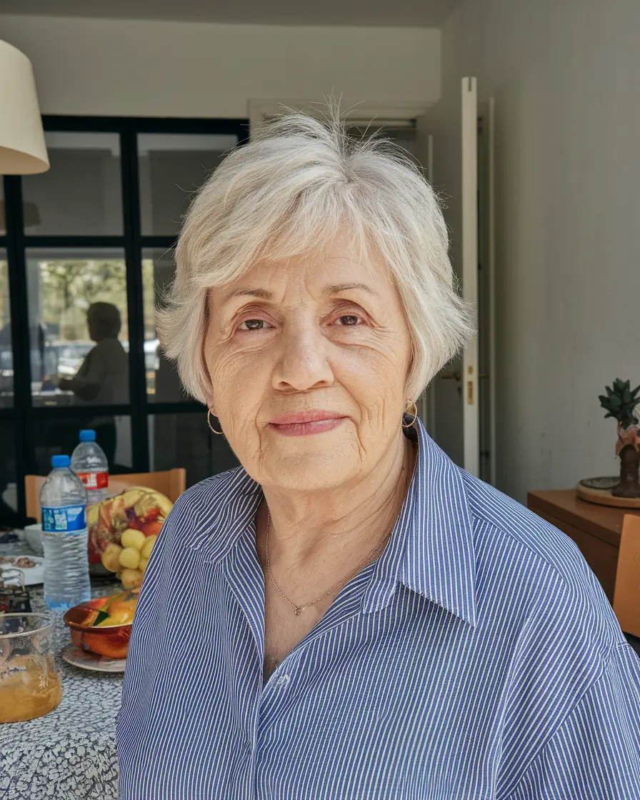 Fall hair color women over 60+Soft Natural Grey With Volume