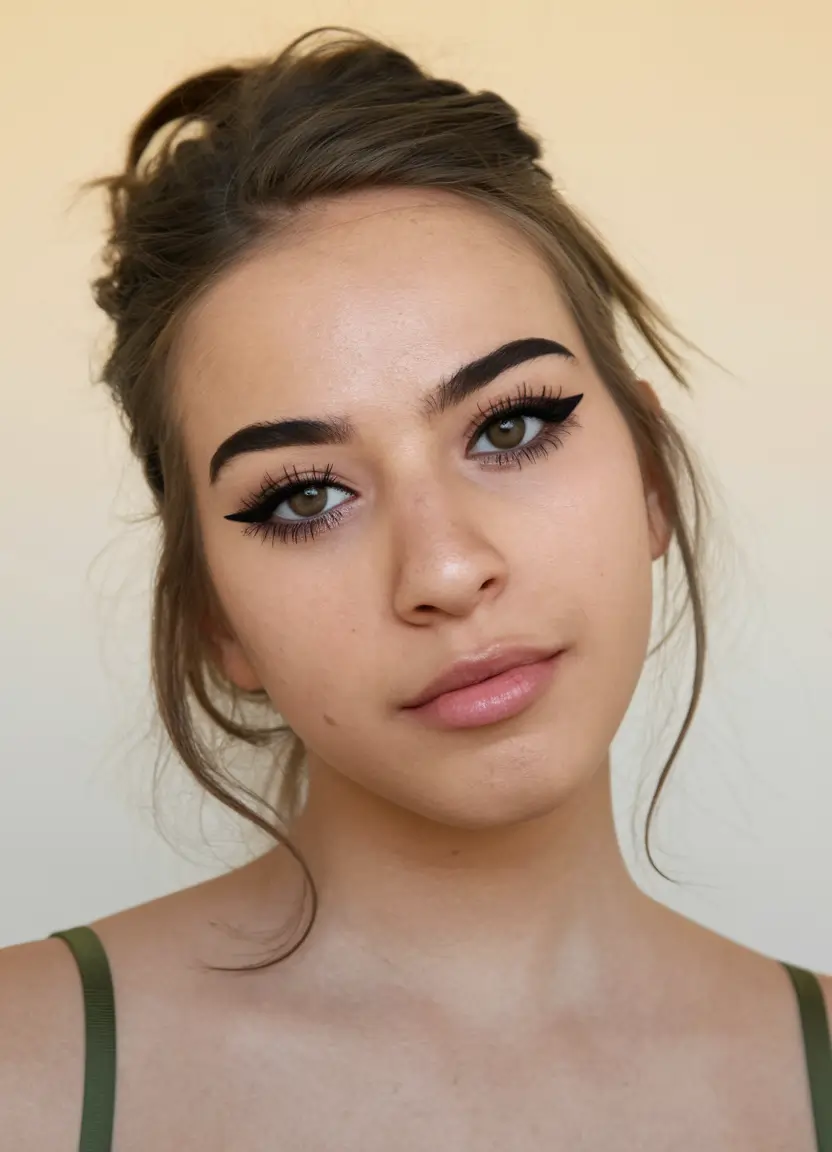 fall haircuts 2025 oval face Effortless Messy Bun with Loose Tendrils
