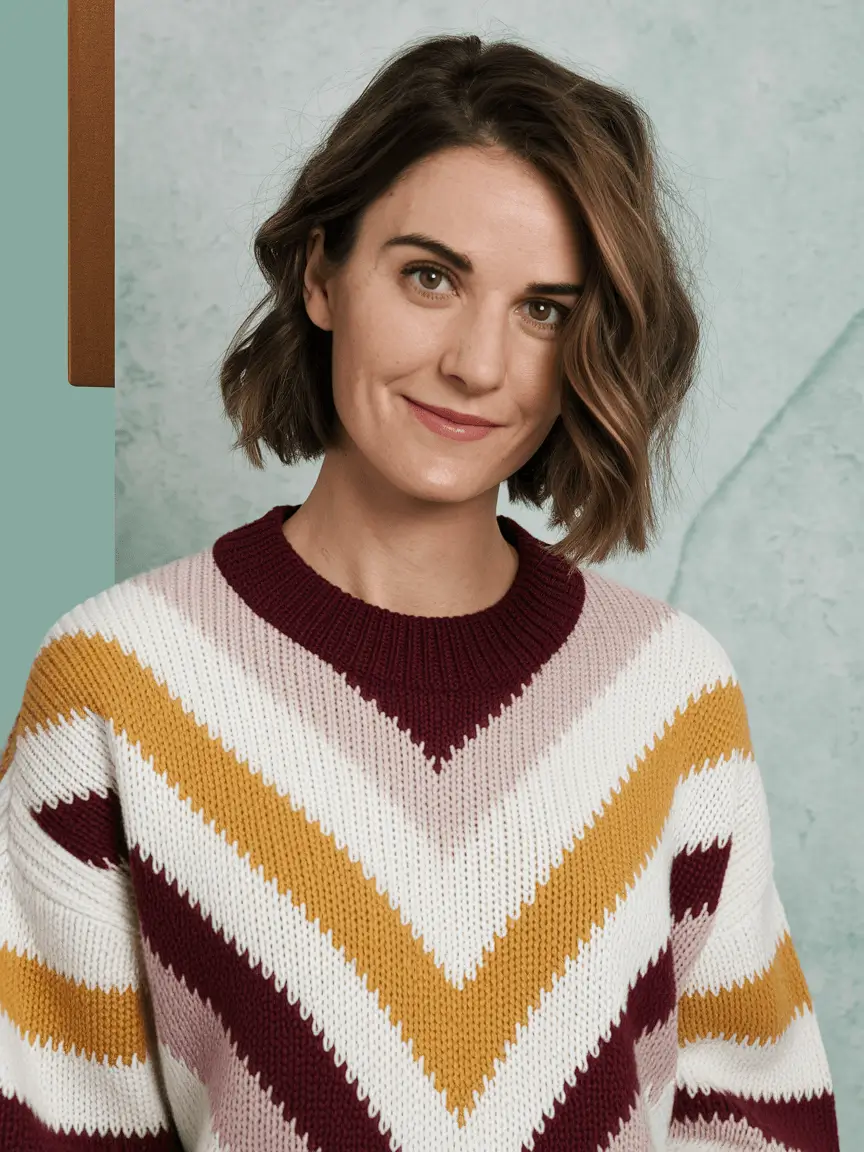 fall haircuts Textured Bob with Soft Natural Volume