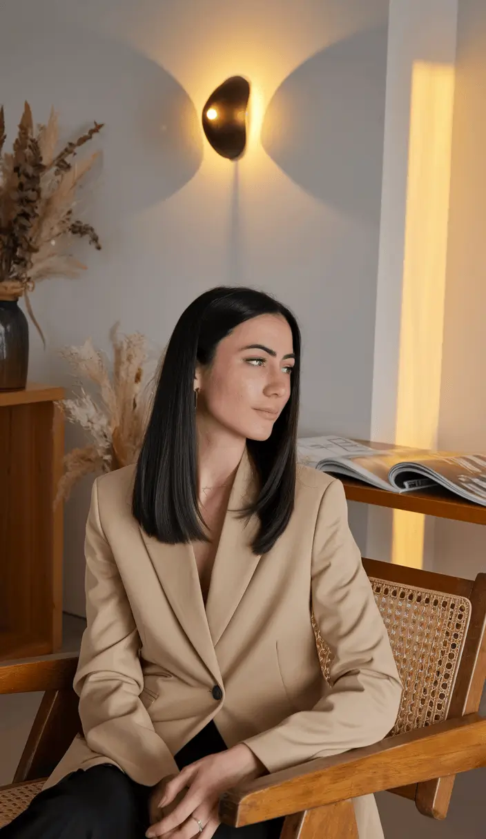 fall haircuts 2025 medium Minimalist Cut with Sleek Edges