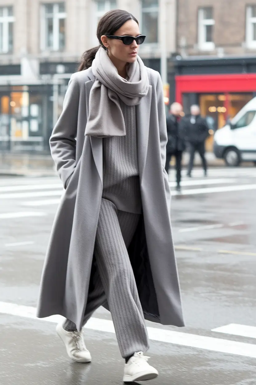 layering for fall outfits ideas 2025 Chic Monochrome with a Quiet-Luxury Twist