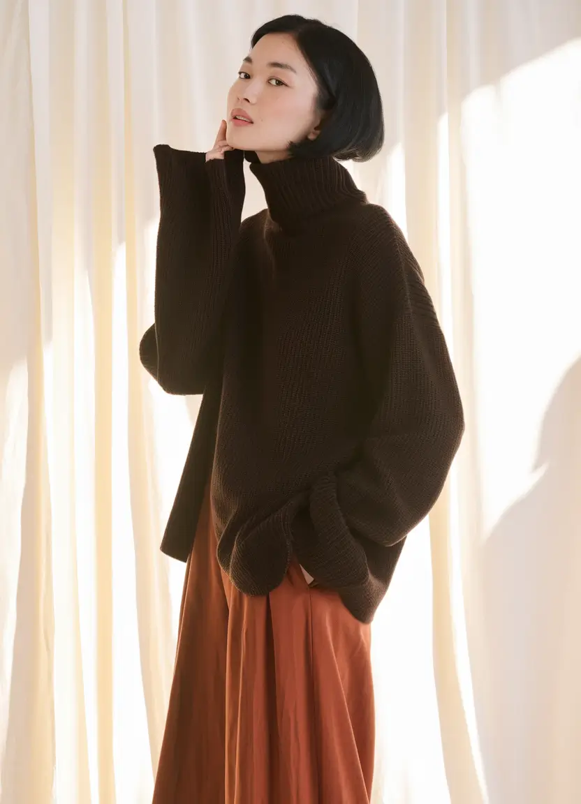 layering for fall outfits ideas 2025 Earthy Romance in Oversized Silhouettes