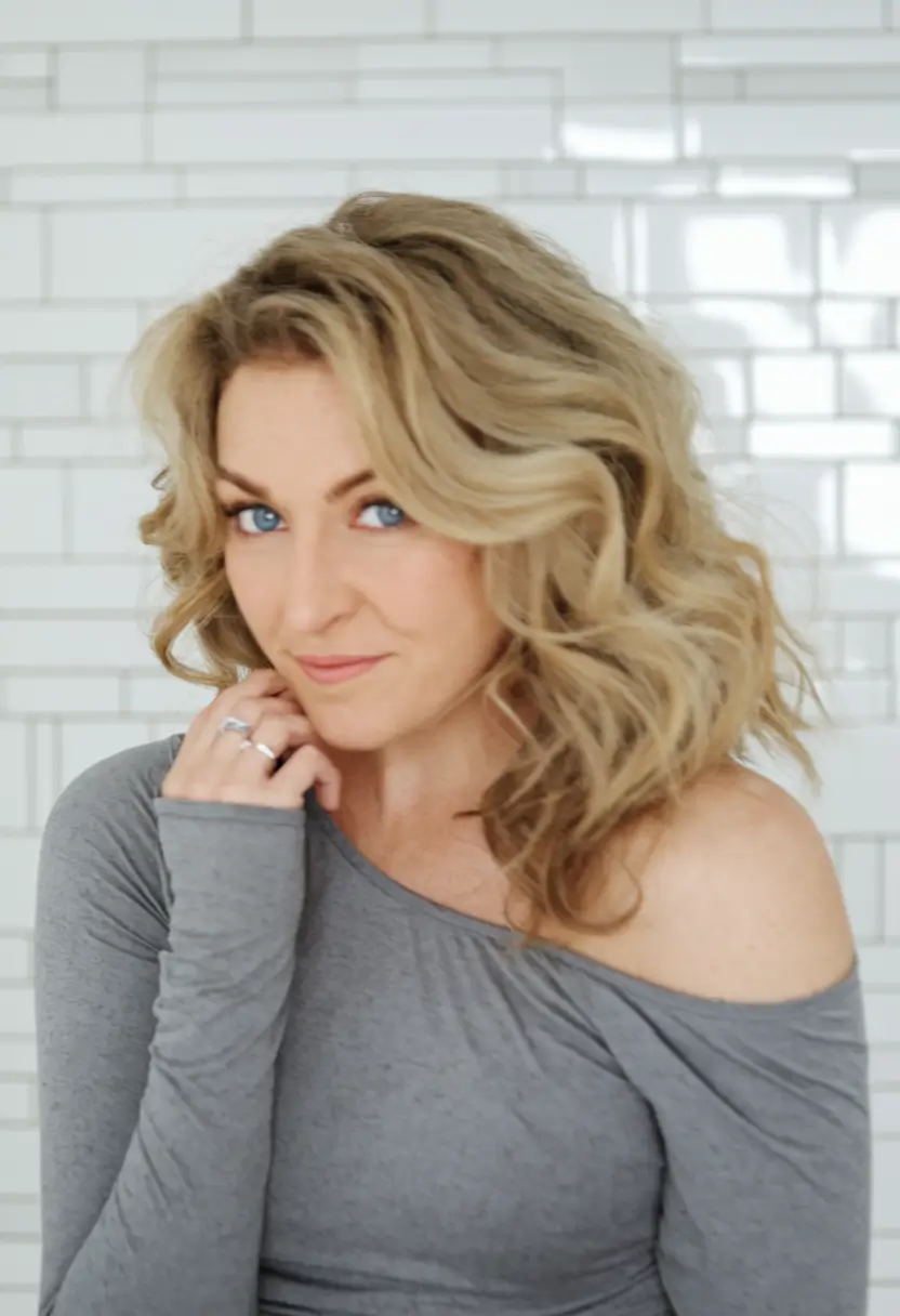 Fall hairstyle long hairs Soft Waves with Side Swept Volume