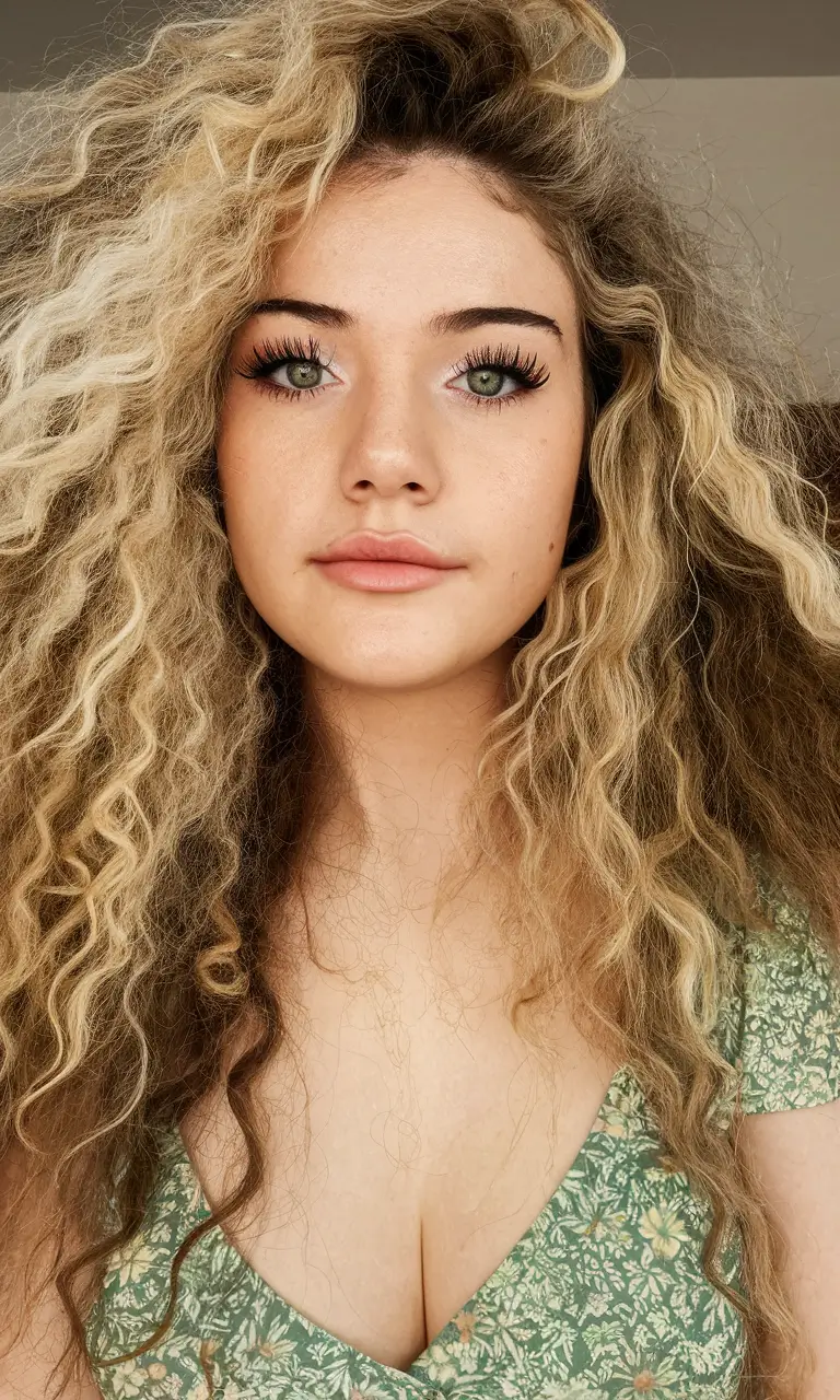 long curly hairstyle+Big Voluminous Curls with Lioness Energy