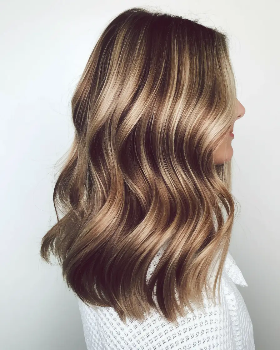 fall haircut for long hair+Honey Balayage with Touchable Texture