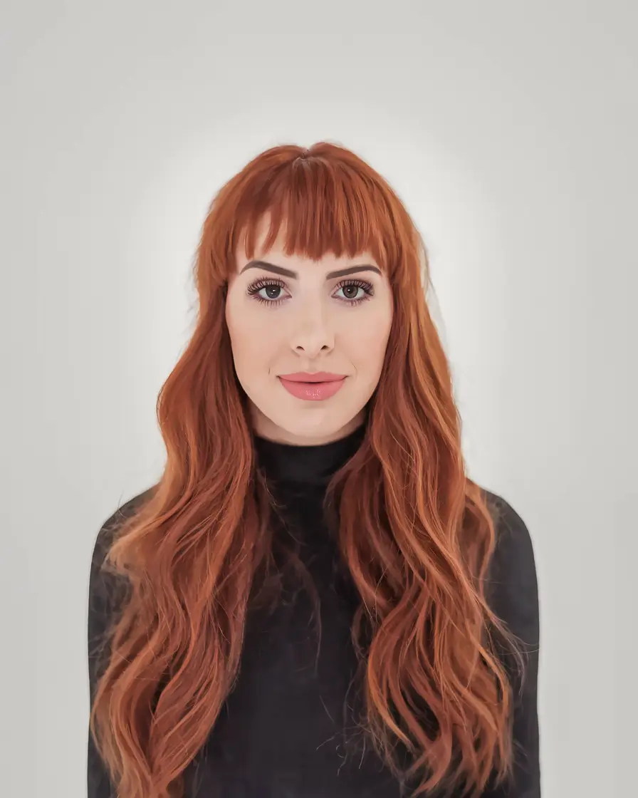 fall haircuts 2025 long with bangs+Retro Fringe with Loose Waves