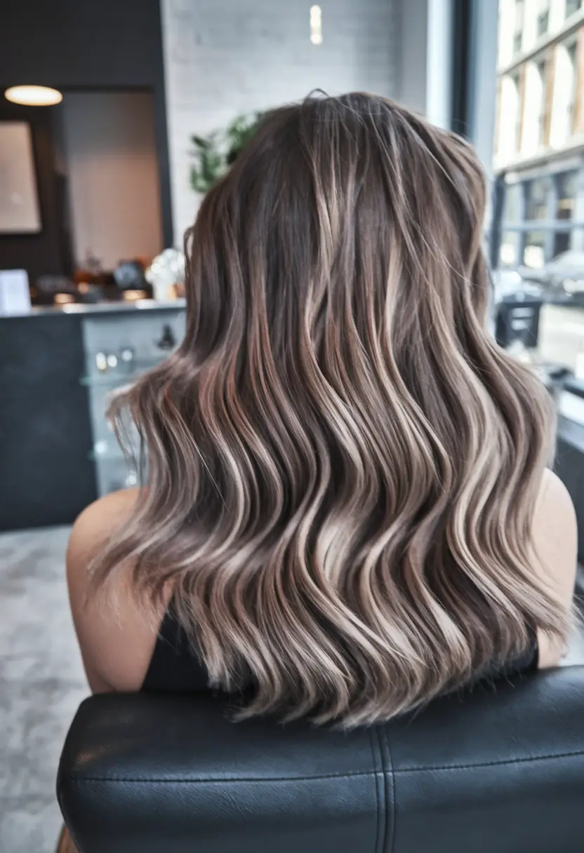 Long Haircut Inspiration for Fall 2025+Dimensional Waves with Beige Balayage