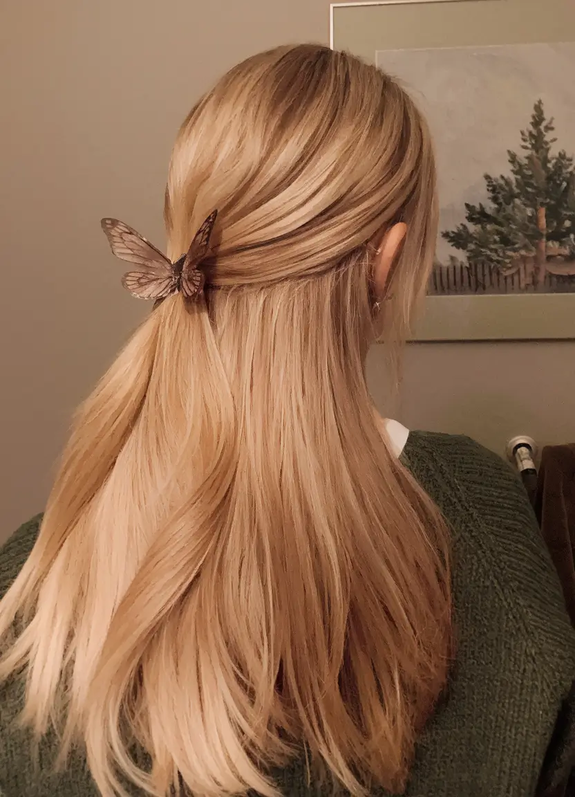 womens fall haircuts long+Butterfly Clip Elegance