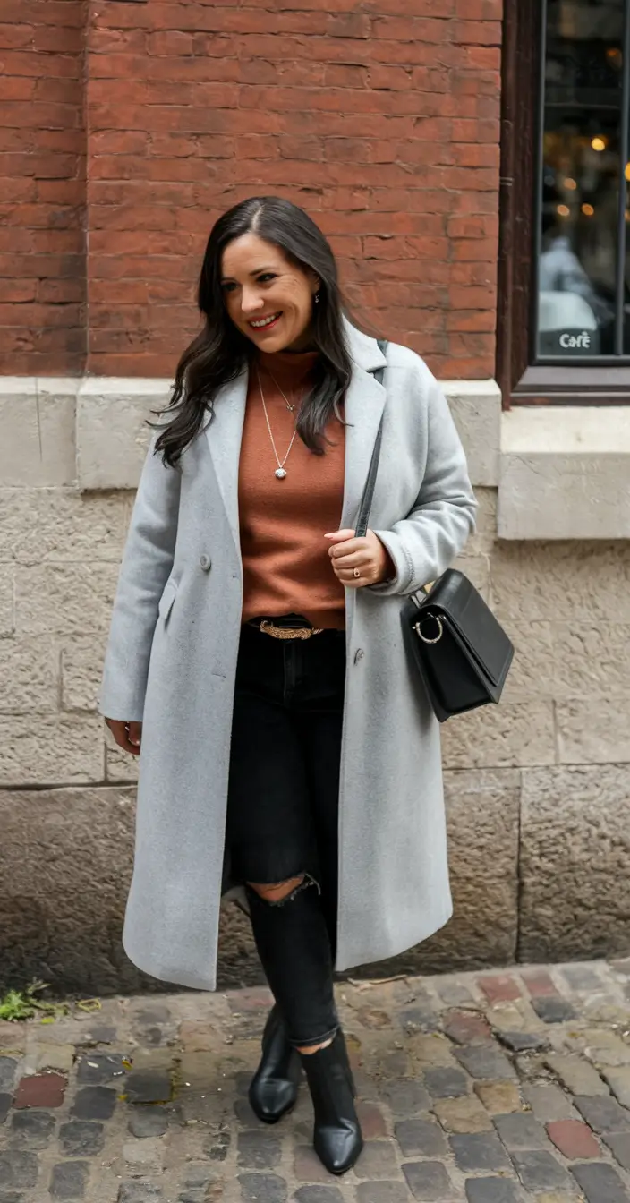midsize fall outfits 2025 Soft Neutrals and Classic Shapes for Everyday Sophistication
