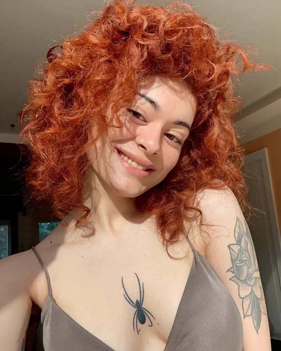 fall red hair color autumn curly Volcanic Ringlets for the Bold and Wild