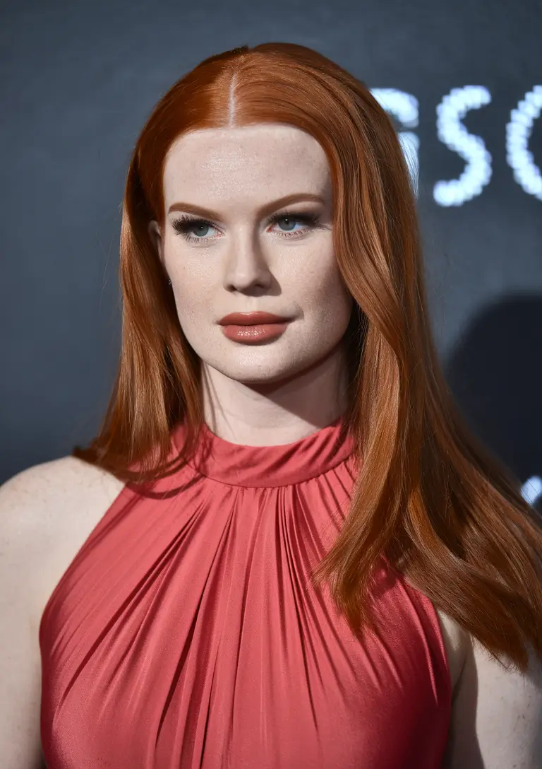 fall red hair color autumn highlights Ginger Gold Elegance on Porcelain Skin