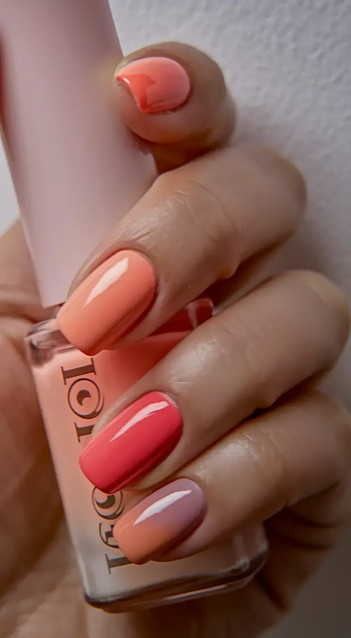 Fall Nail Color Ideas for Women Over 60 Sunset Gradient for Late Summer to Fall