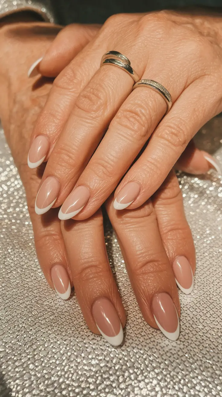 Fall Nail Color Ideas for Women Over 60 Elegant Almond French with Clean Lines