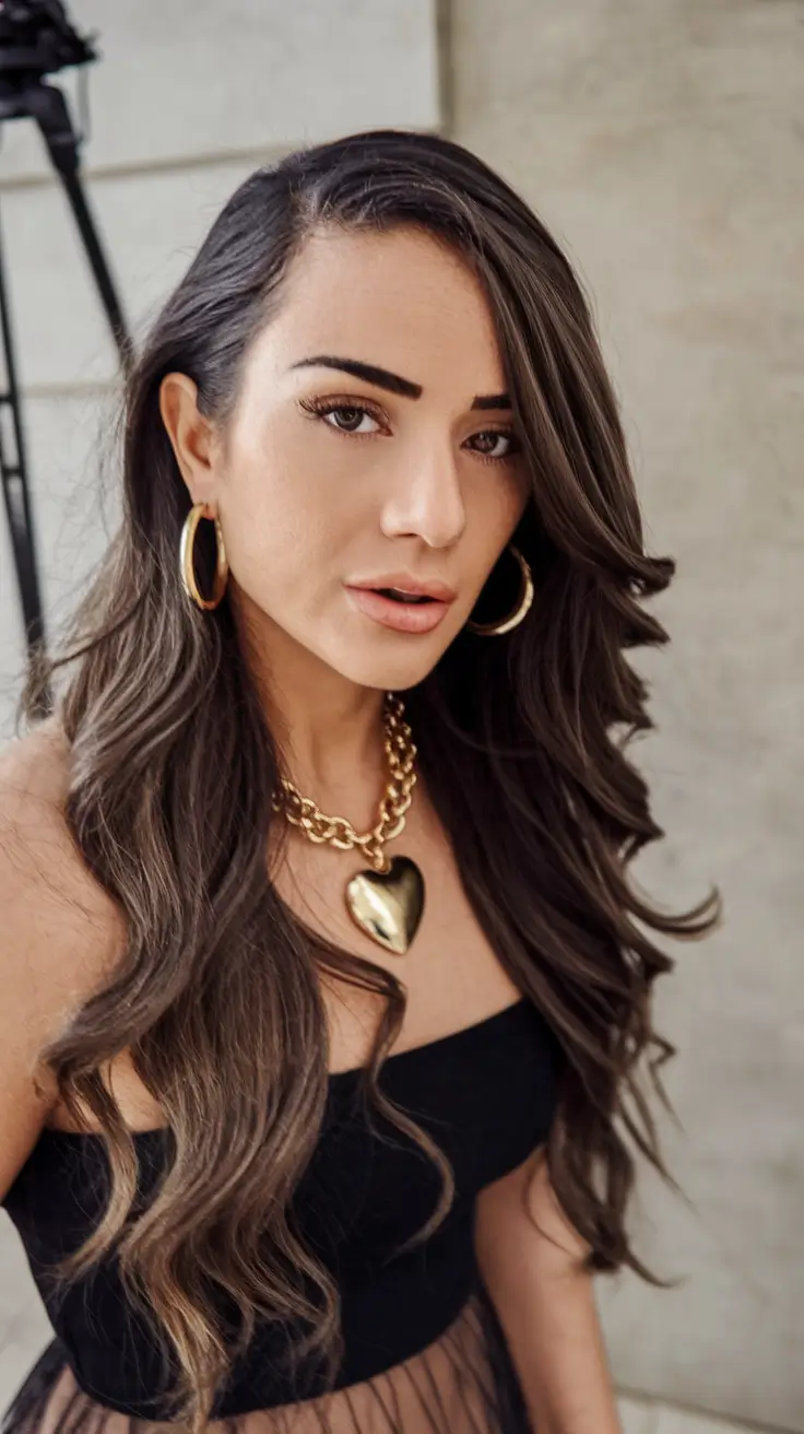 september hairstyles Side-Parted Glamour Curls