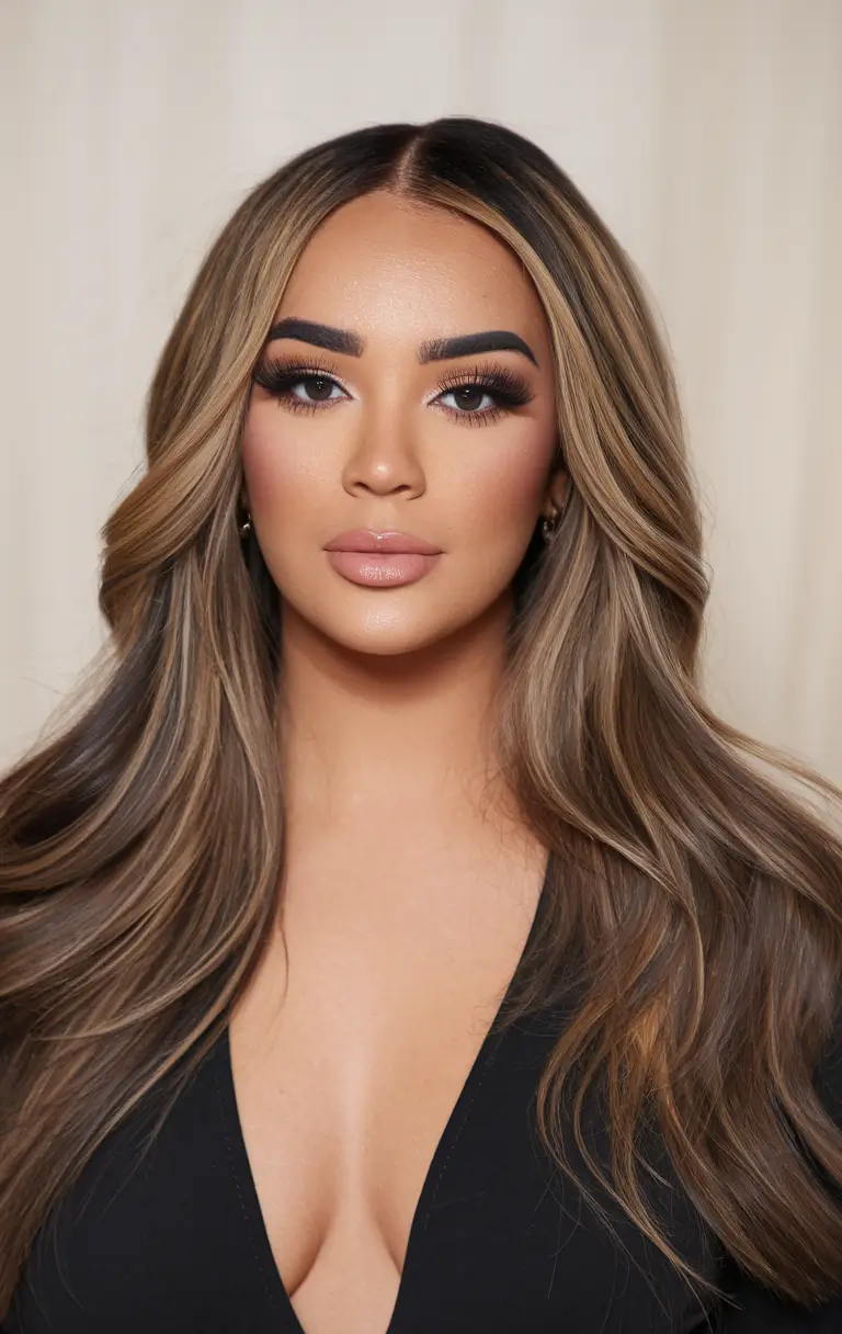 september hair color ideas blonde Bronde Money Piece with Ribbon Waves