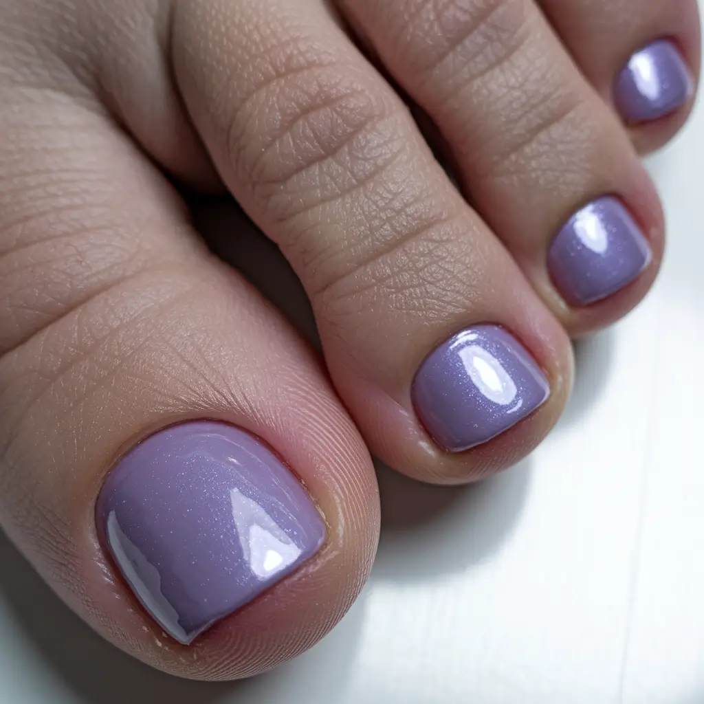 Pretty Toe Nail Ideas for September 2025+Subtle Shimmer in Lilac Haze