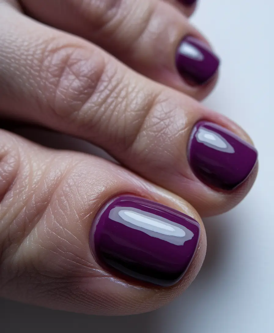Pretty Toe Nail Ideas for September 2025+Rich Plum Elegance