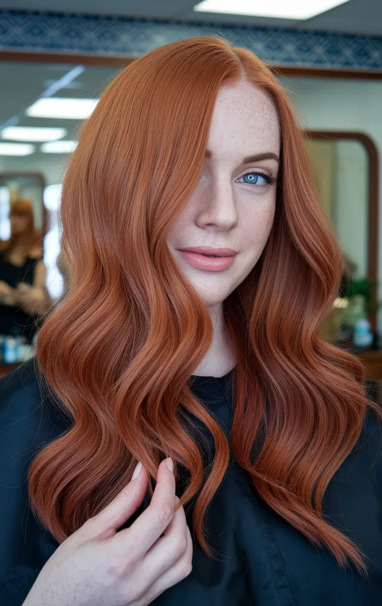autumn haircuts 2025 Velvety Red with Sculpted Body