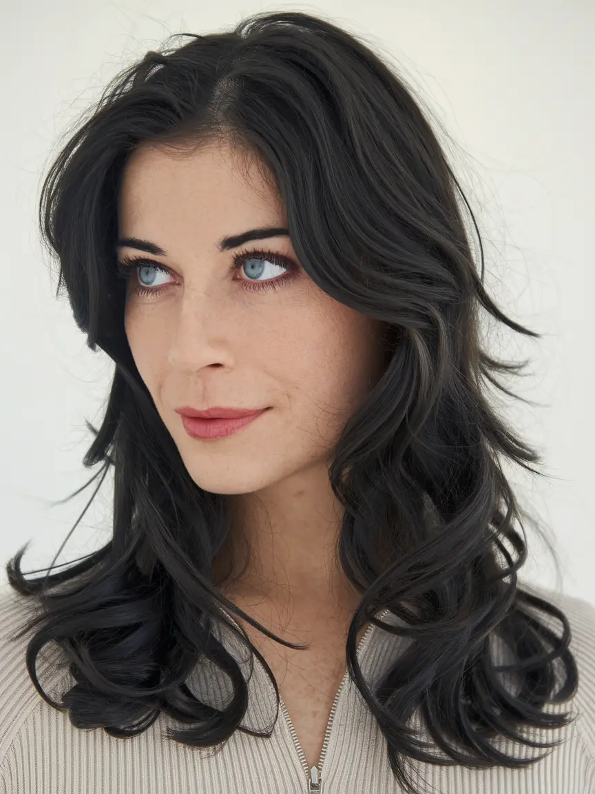 fall color hair ideas for black women 2025 Windswept Layers with Voluminous Curls