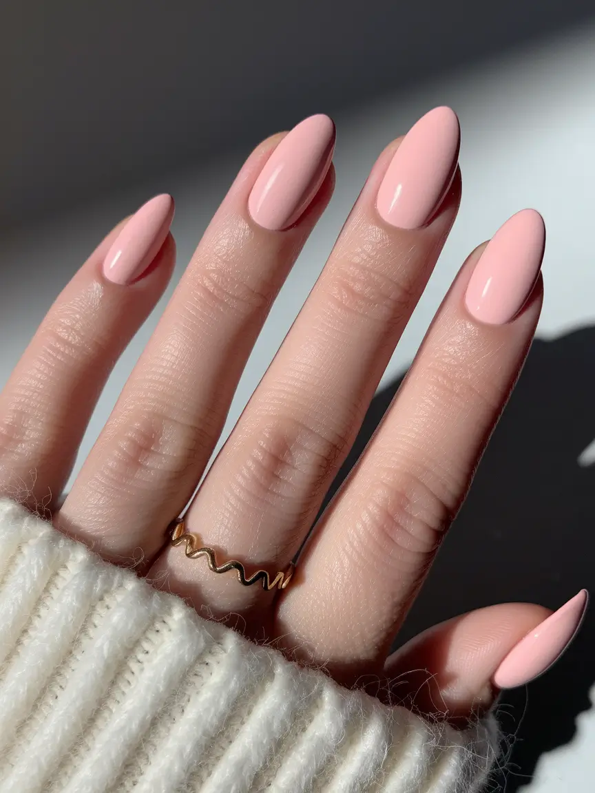 fall almond nails ideas simple Muted Rosé for Soft, Simple Days
