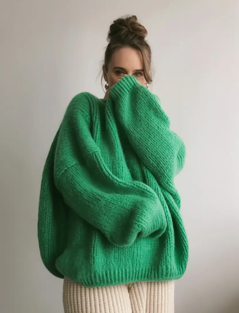 fall sweater outfits 2025 Wrapped in Kelly Green