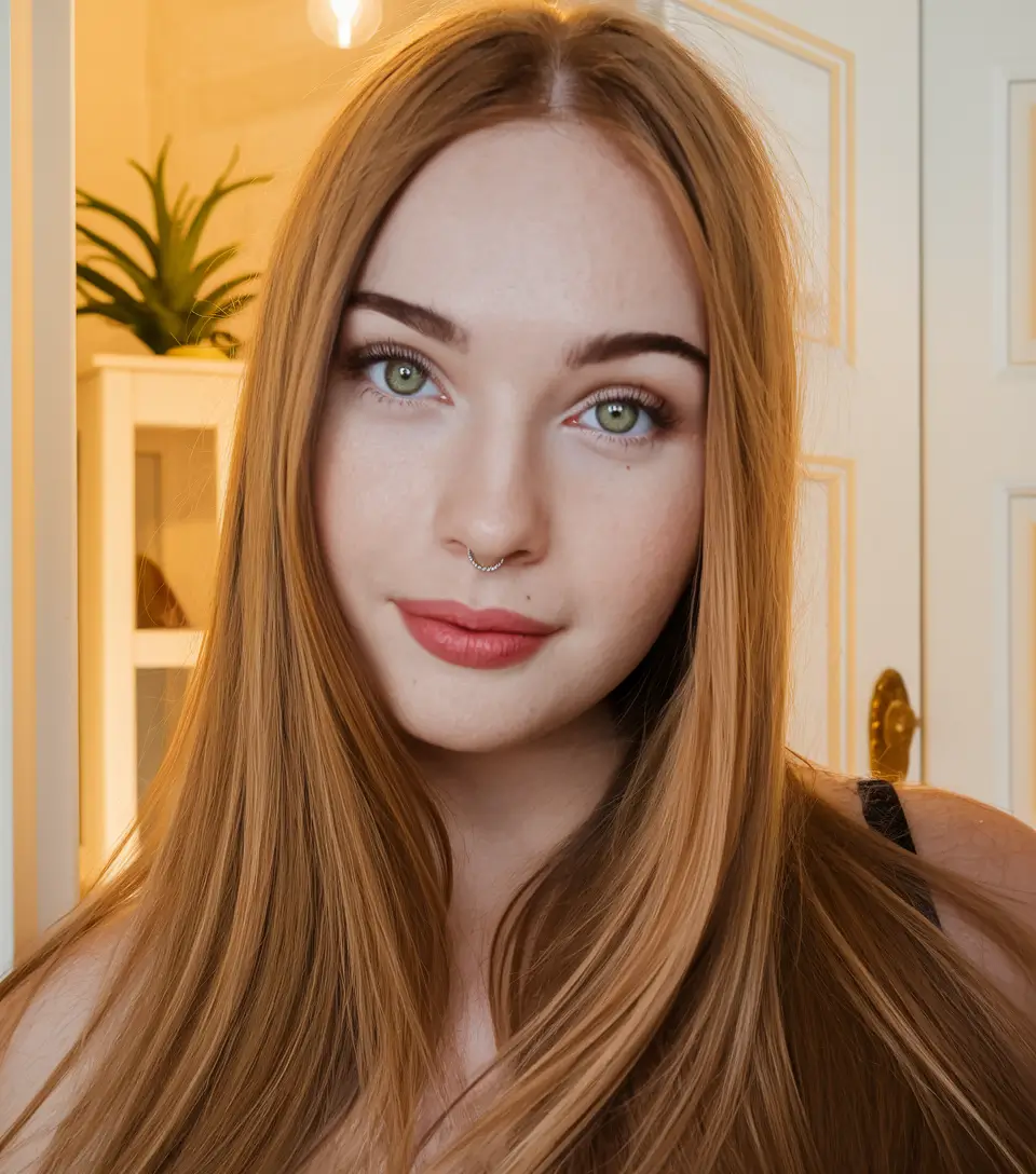caramel blonde hair colors Caramel Butter Blonde with Sleek Glow