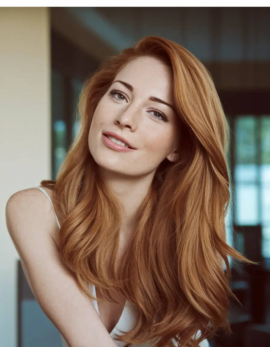 copper blonde Buttery Copper Blonde with Cascading Shine