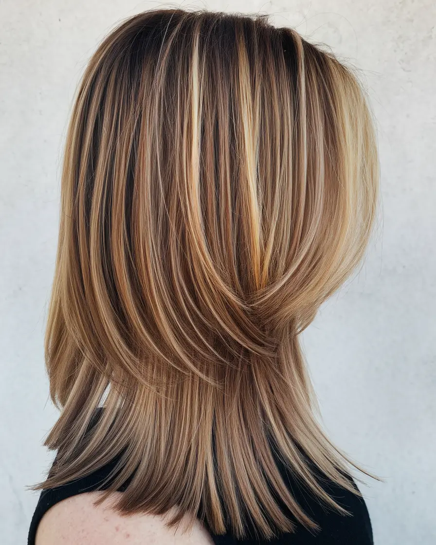 balayage chocolate brown caramel hair colors Hazelnut Blonde Layers with a Refined Twist