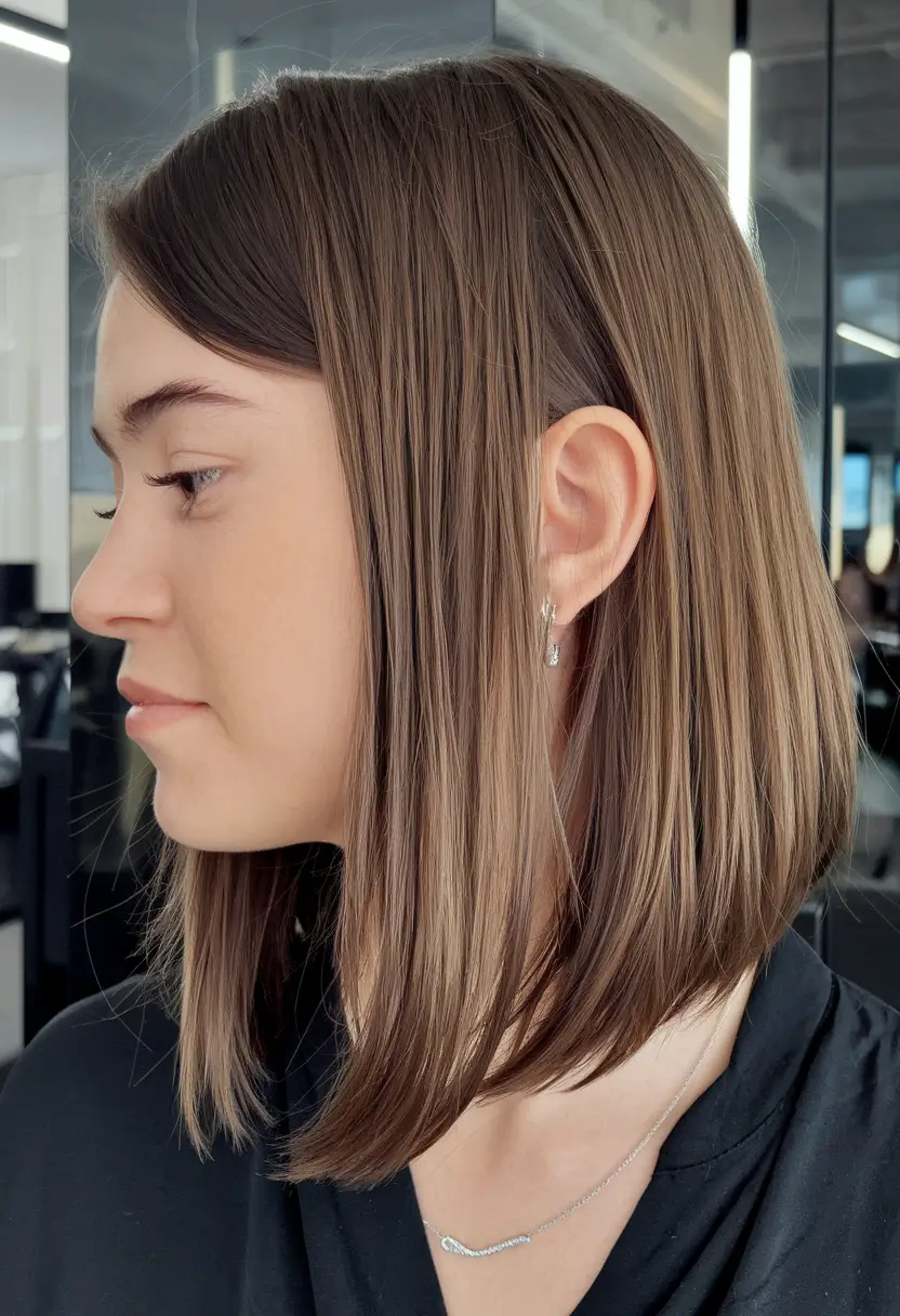 caramel brown hair colors Sleek Caramel Bob with Understated Drama